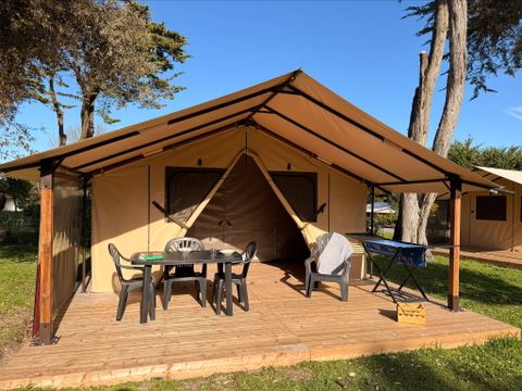 Tente en toile et en bois 4 personnes - Tente Super Lodge | Comfort | 2 Ch. | 4 Pers. | Sans SDB