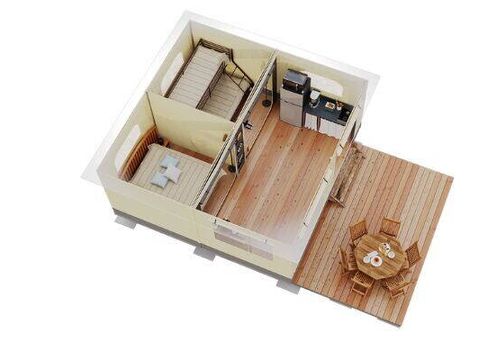 Tente en toile et en bois 4 personnes - Tente Super Lodge | Comfort | 2 Ch. | 4 Pers. | Sans SDB