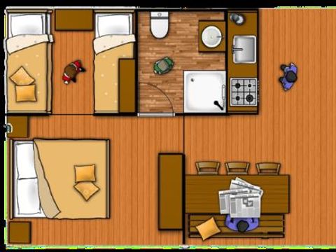 TENTE 4 personnes - LODGE SAFARI avec SPA