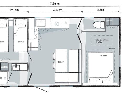 MOBILHOME 6 personnes - O'PHEA 724