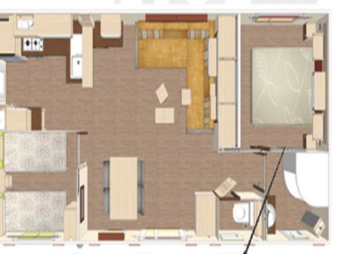 Mobilhome 4 personnes - Std Grand Confort 36 m² - 2 Chbres - CLIMATISATION