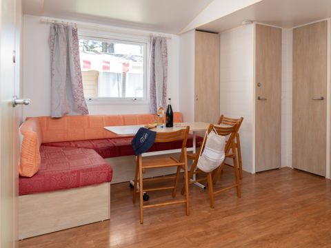 Mobilhome 6 personnes - ECO Mobil home 3ch. MAGDALENA (+ de 10 ans) 29m² + Terrasse semi-couverte 6 pers