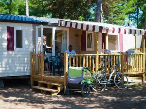 Mobilhome 6 personnes - ECO Mobil home 3ch. MAGDALENA (+ 10 ans) 29m² + Terrasse semi-couverte [durée spéciale dd] 6 pers