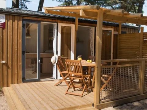 Mobilhome 3 personnes - CONFORT Mobil home 1ch. VANILLA (2016) 22m² + Terrasse semi-couverte 2/3 pers