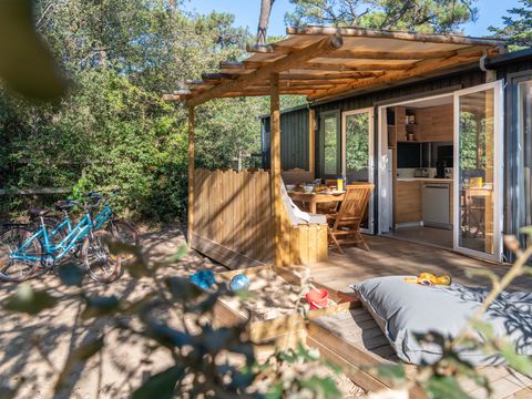 Mobilhome 6 personnes - PREMIUM Mobil home 3 ch. OCEAN (2023) 40m² + Terrasse semi-couverte
