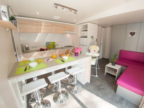MOBILHOME 8 personnes - CONFORT Mobil home 3ch. ECUMES (2016) 31m² + Terrasse semi couverte 6/8 pers