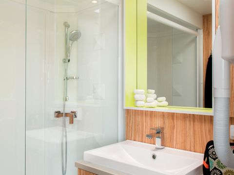 Mobilhome 4 personnes - PREMIUM Mobil home 2ch. DUNES (2015) 40m² + Terrasse semi-couverte