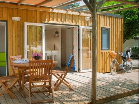 MOBILHOME 6 personnes - CONFORT Mobil home 2ch. CALYPSO (2016) 28m² + terrasse semi-couverte [durée spéciale ms]
