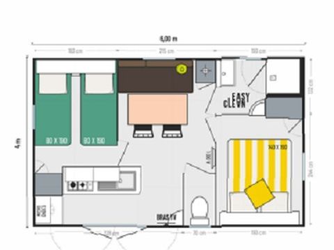 MOBILHOME 4 personnes - "Riviera" 2 chambres