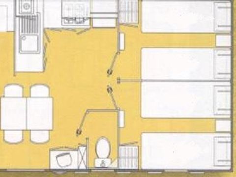 MOBILHOME 6 personnes - Loisirs 3 chambres avec terrasse couverte
