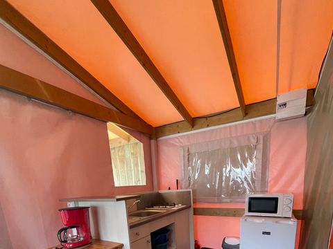 TENTE TOILE ET BOIS 5 personnes - Sahari Lodge 2chambres - sans sanitaires - 19m² 2/5 pers