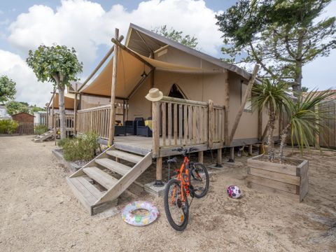 TENTE TOILE ET BOIS 4 personnes - Jungle Lodge 2chambres - avec SDB - 26m² 2/4 pers.