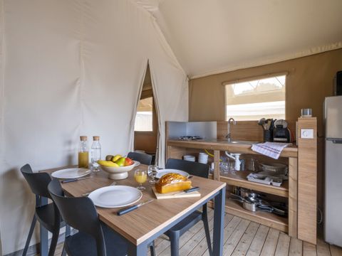 TENTE TOILE ET BOIS 4 personnes - Jungle Lodge 2chambres - avec SDB - 26m² 2/4 pers.