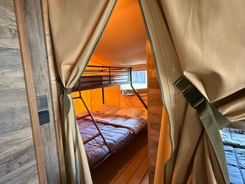 TENTE TOILE ET BOIS 5 personnes - Kabane Lodge 34 m²