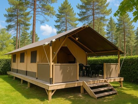 TENTE TOILE ET BOIS 5 personnes - Kabane Lodge 34 m²