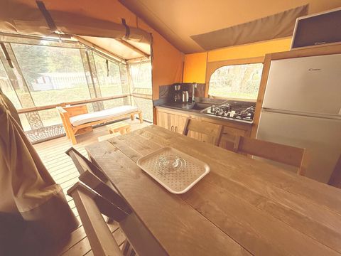 TENTE TOILE ET BOIS 5 personnes - Kabane Lodge 34 m²