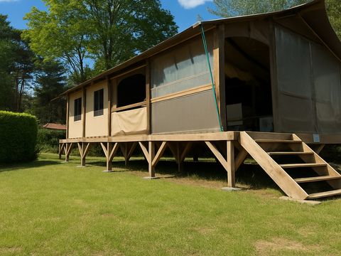 TENTE TOILE ET BOIS 6 personnes - Kabane Lodge 46 m²