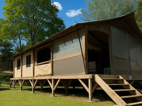 TENTE TOILE ET BOIS 6 personnes - Kabane Lodge 46 m²