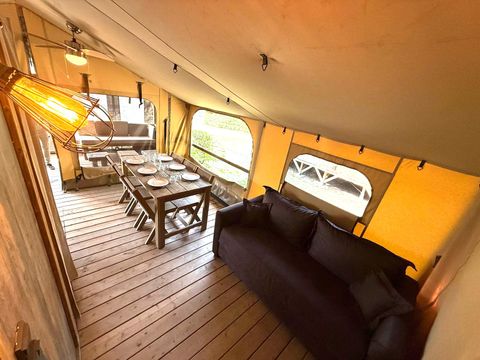 TENTE TOILE ET BOIS 6 personnes - Kabane Lodge 46 m²