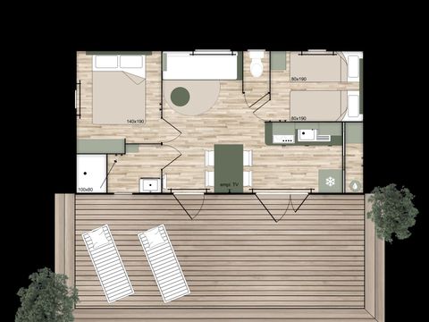 MOBILHOME 4 personnes - Confort 2 chambres - Evo29