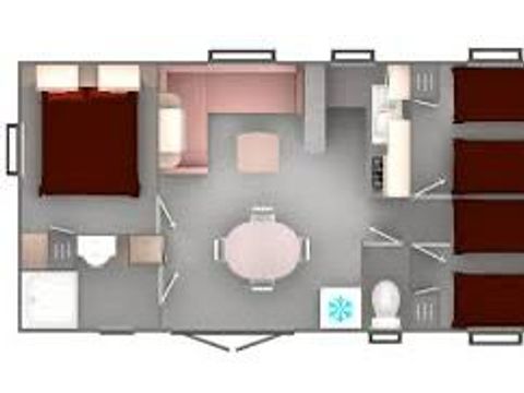 MOBILHOME 6 personnes - MH Confort 3 chambres - Evo35