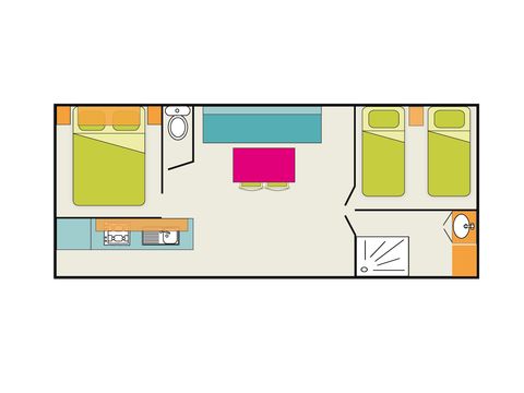 MOBILHOME 4 personnes - EDEN Duo 2/4 pers