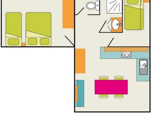 GÎTE 6 personnes - Gîte N°2 chambres 41m²