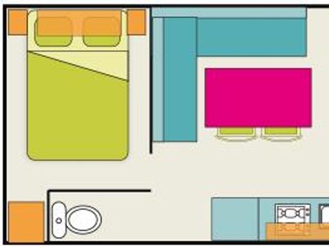MOBILHOME 5 personnes - Oasis Eco 2 chambres 26m²