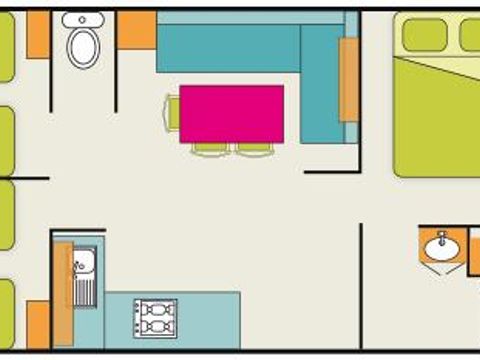 MOBILHOME 6 personnes - Eldorado Confort 3 chambres 30m²