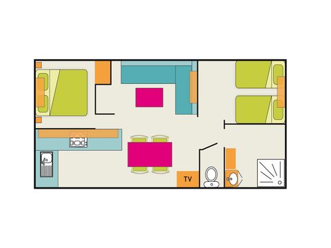 MOBILHOME 5 personnes - Olympe Confort + 2 chambres
