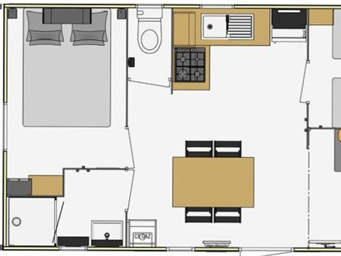 MOBILHOME 5 personnes - Oasis Confort+ 2 chambres 26 m²
