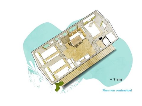 Mobilhome 6 personnes - Cottage standard eco - 3 chambres
