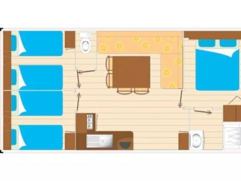 Mobilhome 6 personnes - 4 Pièces - TV