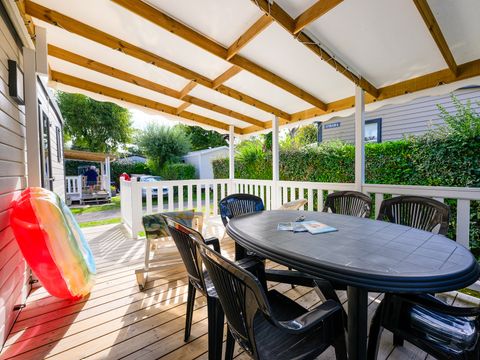 MOBILHOME 5 personnes - COTTAGE CONFORT 2 ch. 4/5 pers. - 30m2 - terrasse couverte