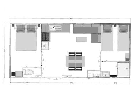 MOBILHOME 6 personnes - SIGNATURE PRESTIGE 3 ch. 6 pers. - 36m2 - terrasse couverte 6 pers