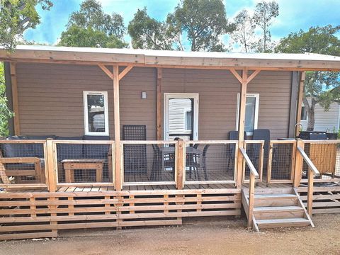 Mobilhome 8 personnes - Premium | 4 Ch. | 6/8 Pers. | Terrasse Lounge | Outdoor kitchen | 2 SDB | Clim.