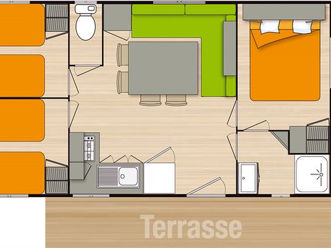 MOBILHOME 6 personnes - Eco - 2 chambres