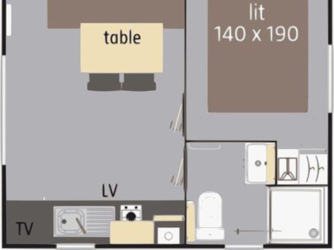 MOBILHOME 2 personnes - Le Cosy 1ch. 2 pers