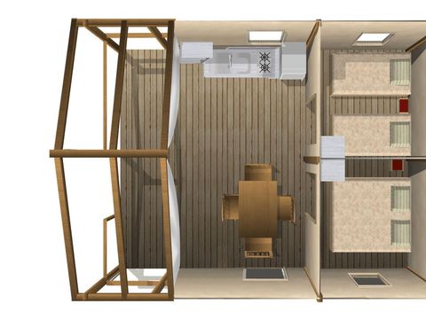 BUNGALOW TOILÉ 4 personnes - ECOLODGE sans sanitaire