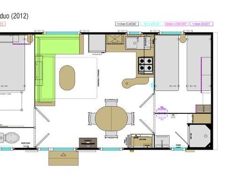 MOBILHOME 4 personnes - TERRASSE SEMI COUVERTE