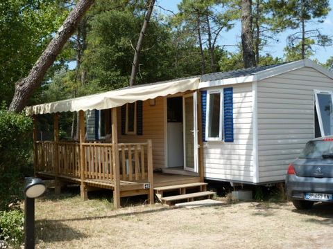 MOBILHOME 6 personnes - MOBIL-HOME 3 CHAMBRES TERRASSE SEMI COUVERTE 6 pers