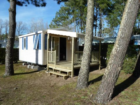 MOBILHOME 2 personnes - 1 CHAMBRE TERRASSE 16-20m²