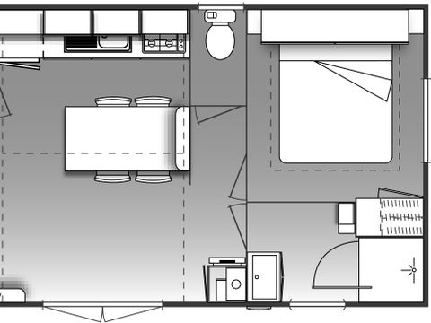 MOBILHOME 4 personnes - Résidence O'HARA PASSION ECO-Conçu 29m2 / 2 chambres - Terrasse 4 pers