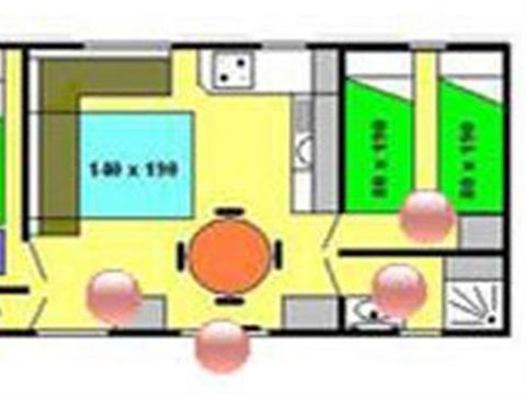 MOBILHOME 6 personnes - ECO - Mobil-home Cordova 30 m² - 2 chambres 4/6 pers