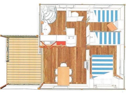 CHALET 5 personnes - CONFORT - Chalet Canelle 25m² - 2 chambres 5 pers