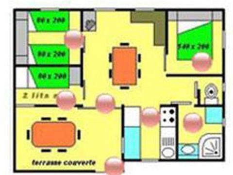 Chalet 6 personnes - ECO - Chalet Safran 35m² - 3 chambres