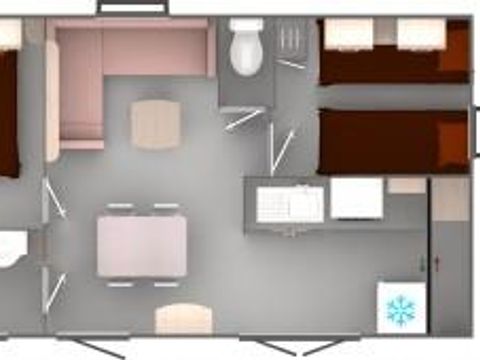 MOBILHOME 6 personnes - CONFORT - Dimanche - Mobil-home Dune 29m² - 2 chambres 4/6 pers