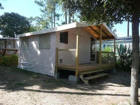 Tente en toile et en bois 1/4 personnes - ECOLODGE - SAHARI - 2 chambres - Sans sanitaire