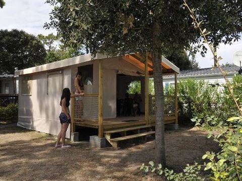 Tente en toile et en bois 1/4 personnes - ECOLODGE - SAHARI - 2 chambres - Sans sanitaire