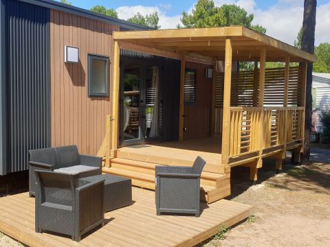 Mobilhome 1/6 personnes - COTTAGE TRIO PREMIUM- TV-LAVE VAISSELLE